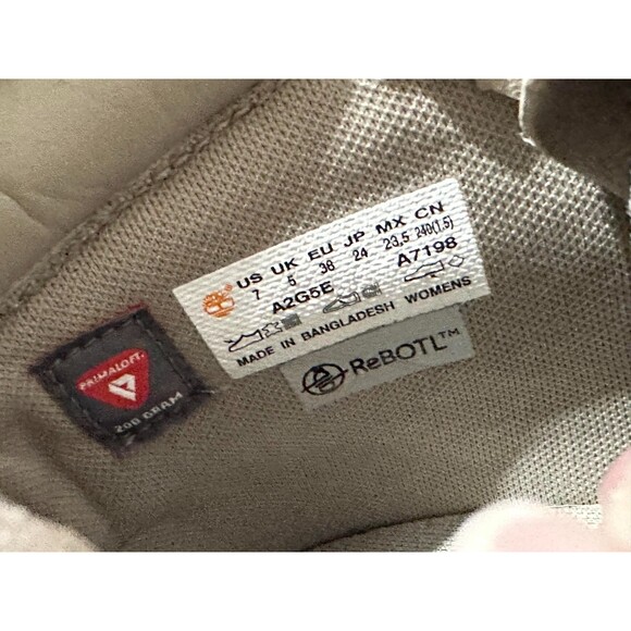 Timberland Women’s Linden‎ Woods 6'' Light Taupe Leather Waterproof Combat Sz 7 - Picture 7 of 9